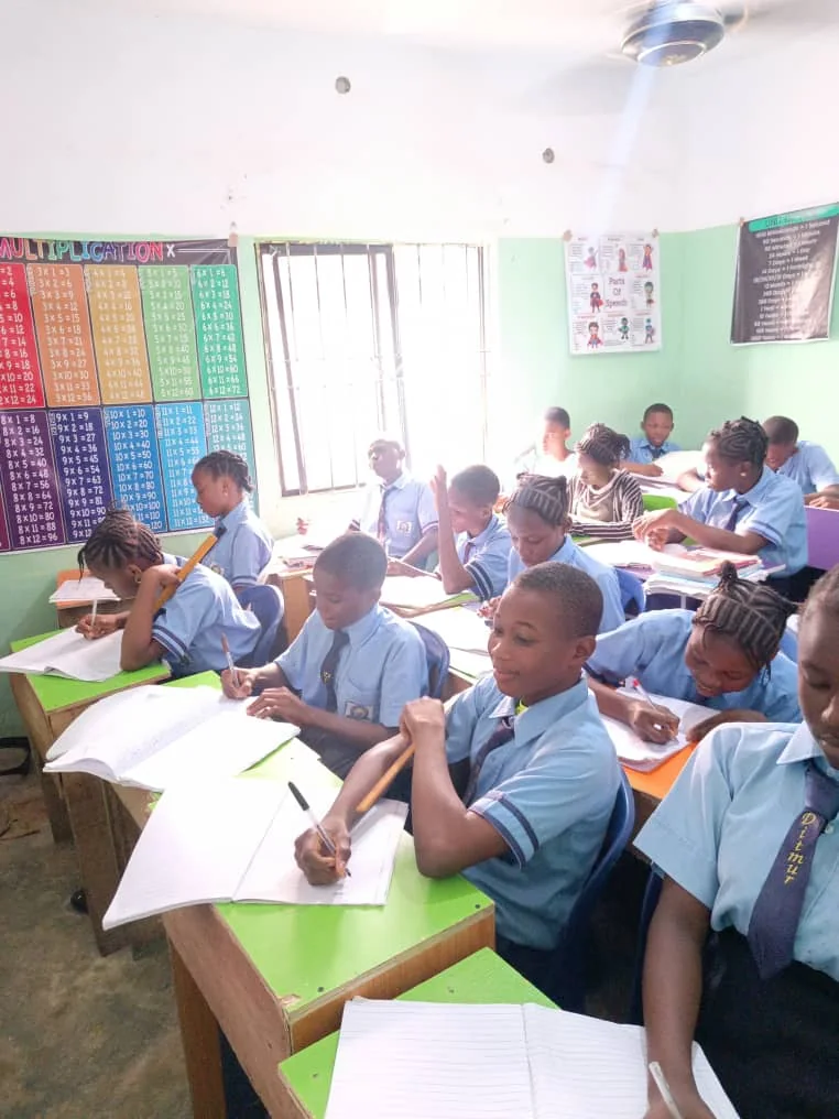 Ditmur Academy pupils learning together in a classroom